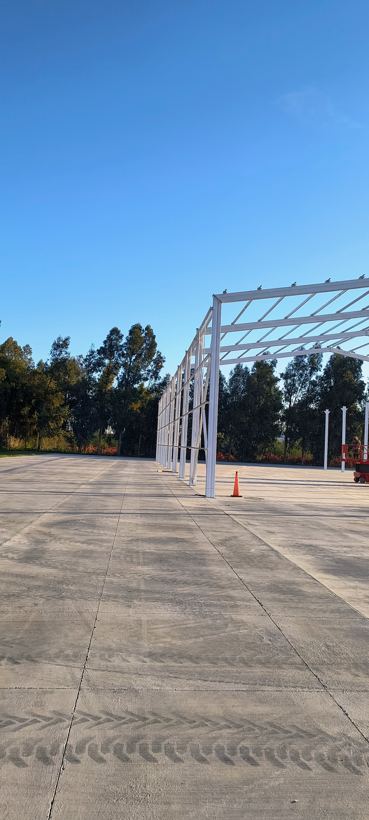 Perspectiva lateral de la estructura — Sociedad Agroforestal Santa María SpA